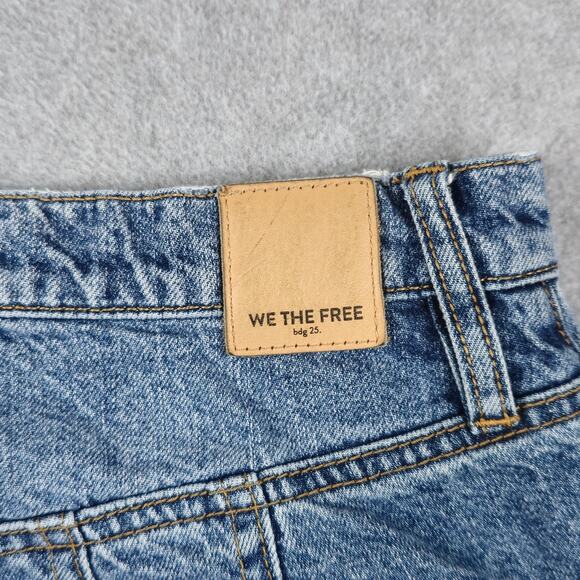 We the Free Jeans Womens Size 32 CRVY Destructed Straight Leg Free People - Picture 8 of 16